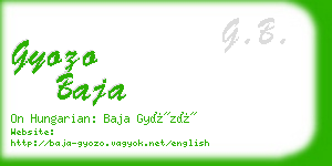 gyozo baja business card